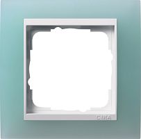 Рамка универсальная Gira Event Opaque 1-м. салатовый/белый глянец картинка